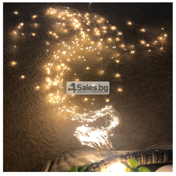 Декоративен сноп от 200 LED светлини, 100-240 V с щепсел, топло бяла светлина SD105 4