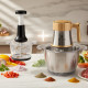 Многофункционален електрически кухненски чопър Beyers BH-2880 + Ръчен чопър с 3L стъклена купа 3