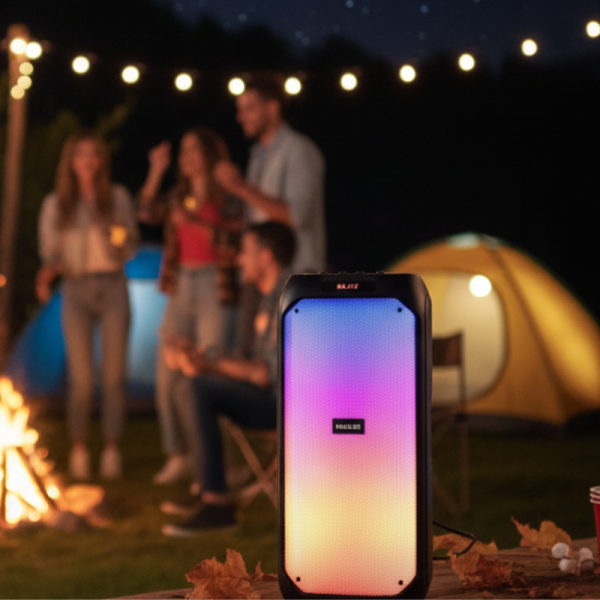 Активна тонколона Muhler MAX881R с два микрофона и дистанционно – мощен звук, без кабели и ограничения 3 — 4sales Активна тонколона Muhler MAX881R с два микрофона и дистанционно – мощен звук, без кабели и ограничения