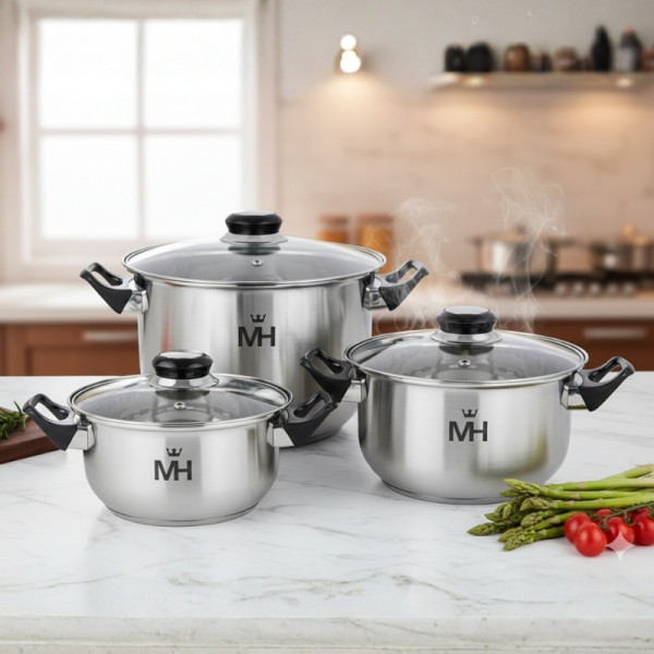 Комплект тенджери MC1855 – 6 части за подредена кухня и готвене без излишен хаос 4 — 4sales Комплект тенджери MC1855 – 6 части за подредена кухня и готвене без излишен хаос