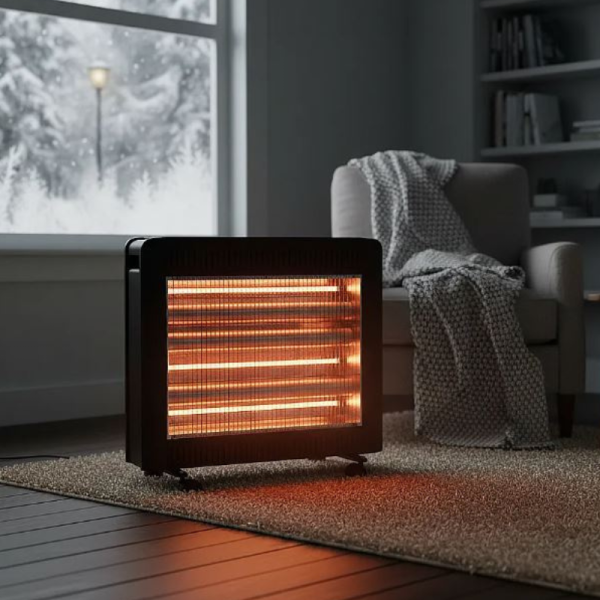 Отоплителна печка Rosberg R51972E с 4 кварцови реотана, 2400W – бързо, ефективно и безопасно отопление 4