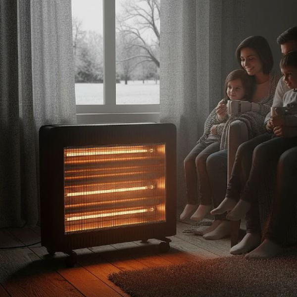 Отоплителна печка Rosberg R51972E с 4 кварцови реотана, 2400W – бързо, ефективно и безопасно отопление