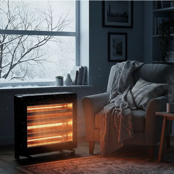 Отоплителна печка Rosberg R51972E с 4 кварцови реотана, 2400W – бързо, ефективно и безопасно отопление 3