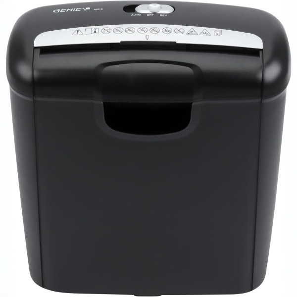 Професионален шредер за документи Genie 240S за унищожаване на документи, хартия и кредитни карти с 10-литров контейнер 5