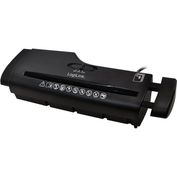 Шредер за хартия LogiLink „Aktenvernichter“ (Streifenschnitt 6 мм) с регулируема ширина, рязане на ленти, 7 литра контейнер