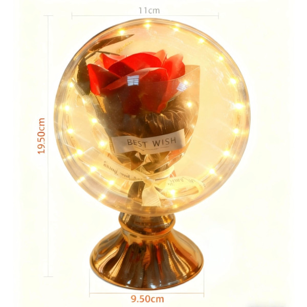 Лампа с роза и мека светлина – подарък, който остава и след празника