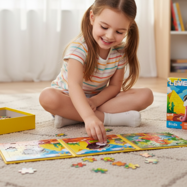 Детска книжка пъзел Level Up 3 в 1