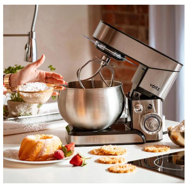 Планетарен миксер Voltz V51115F – мощност 1600W и 5L купа от инокс за перфектно тесто и кремове 2
