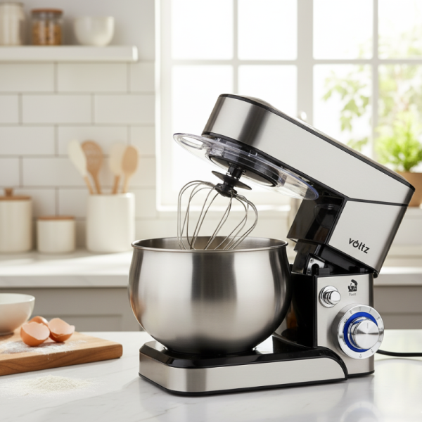 Планетарен миксер Voltz V51115F – мощност 1600W и 5L купа от инокс за перфектно тесто и кремове 1