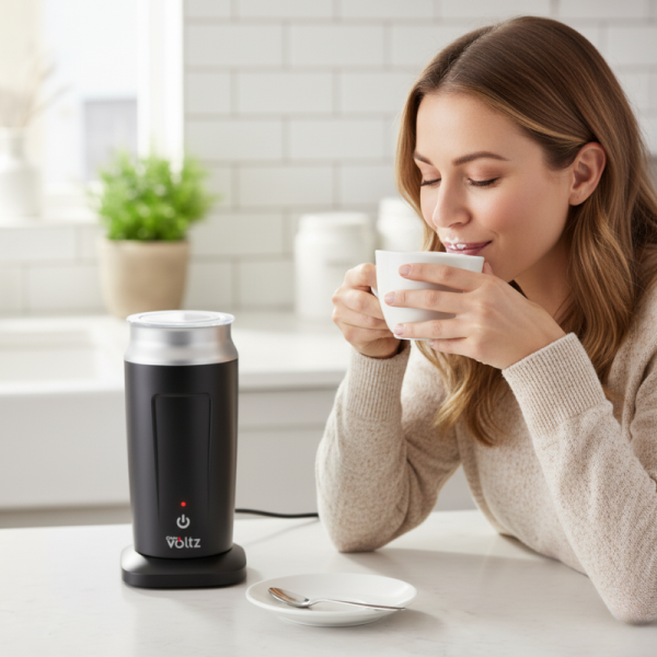 Уред за мляко Voltz OV51176A – 3 в 1: топла или студена млечна пяна и загряване, 500W, 240 мл, инокс корпус 2
