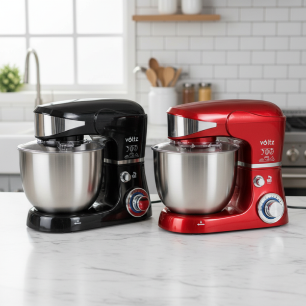 Планетарен миксер Voltz V51115G – 5L инокс купа, 6 скорости + Pulse, 3 бъркалки
