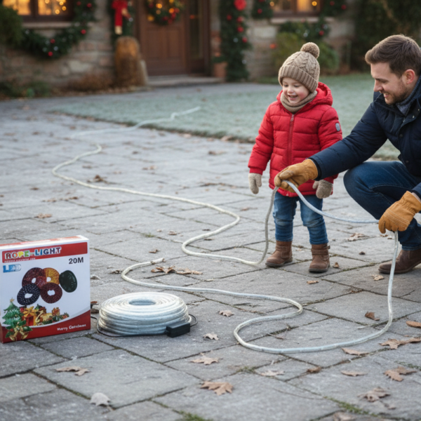 LED Коледен Маркуч за Украса 10м / 20м – Водоустойчиво Осветление за Фасади, Тераси и Градини