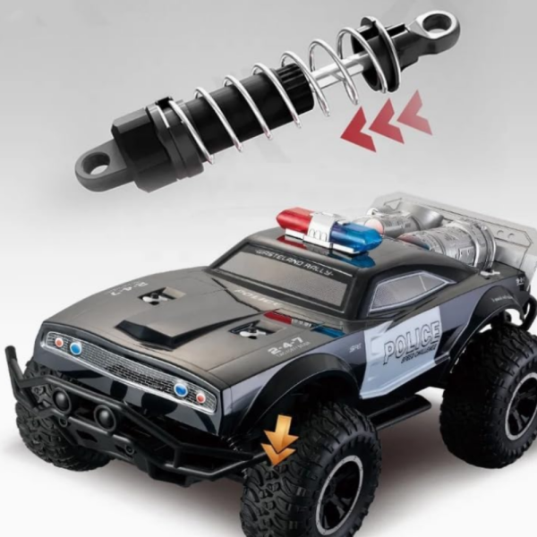 Офроуд полицейски джип ROCK CRAWLER – радиоуправляем джип 2.4GHz с LED светлини и батерия