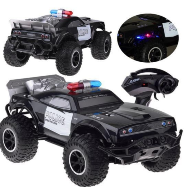 Офроуд полицейски джип ROCK CRAWLER – радиоуправляем джип 2.4GHz с LED светлини и батерия 6