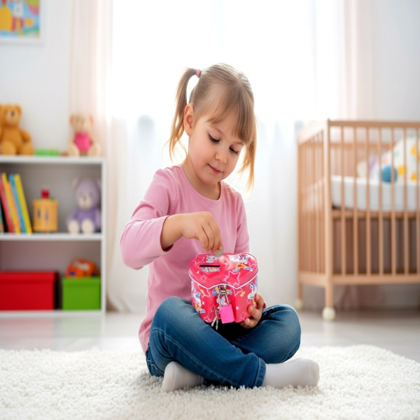 Детска метална касичка с катинарче – сигурно място за спестявания и чудесен подарък за дете 2 — 4sales Детска метална касичка с катинарче – сигурно място за спестявания и чудесен подарък за дете