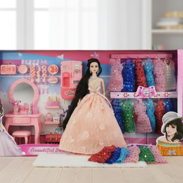 Голяма кукла с много рокли и аксесоари Beautiful Doll 6 — 4sales Голяма кукла с много рокли и аксесоари Beautiful Doll