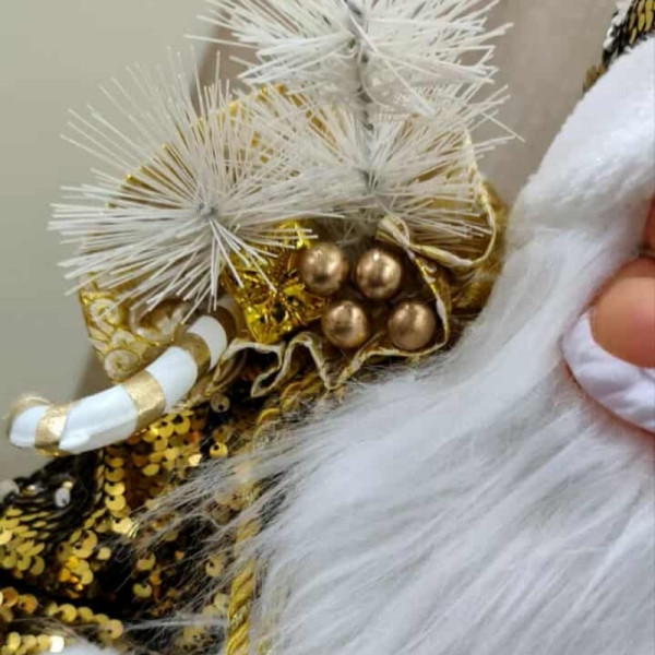 Луксозна коледна фигура Дядо Коледа в златно (50 / 70 / 90 см)