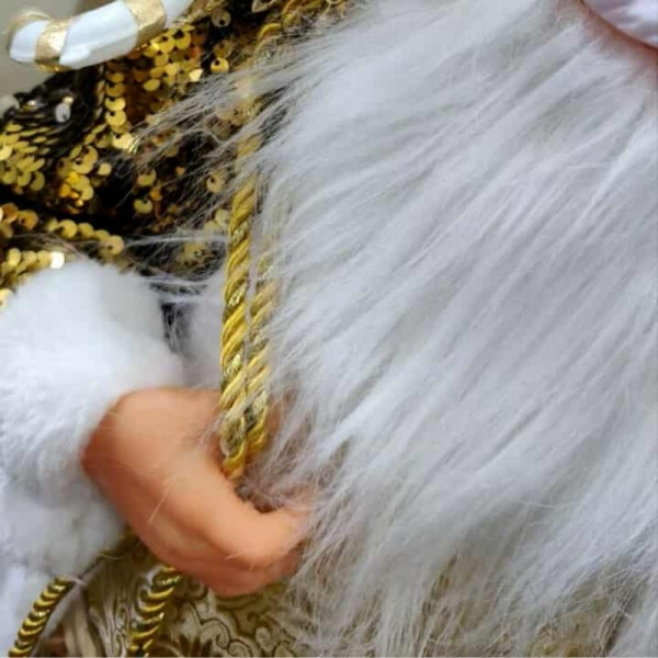 Луксозна коледна фигура Дядо Коледа в златно (50 / 70 / 90 см)