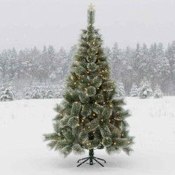 Коледна елха с бели, заскрежени връхчета SD42C — 4sales