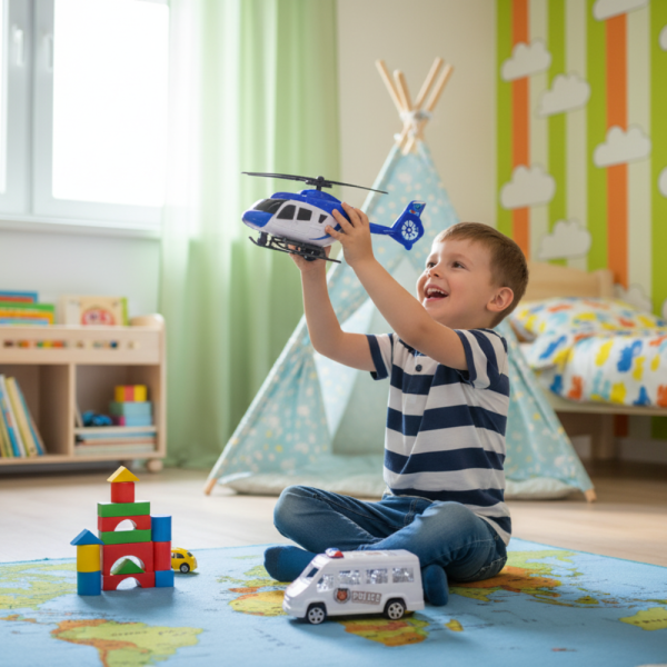 Комплект полицейски хеликоптер и бус S.W.A.T.