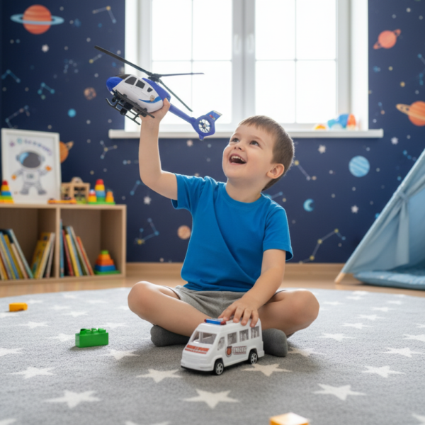 Комплект полицейски хеликоптер и бус S.W.A.T.