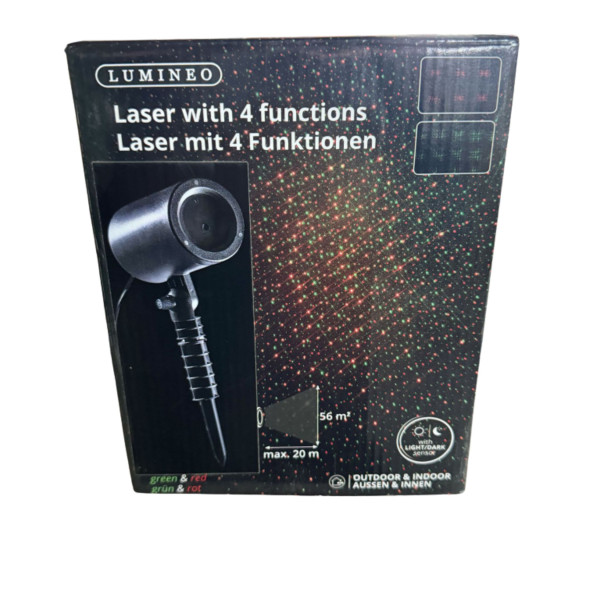 Лазерен прожектор за двор и фасада с 9 режима на светлина