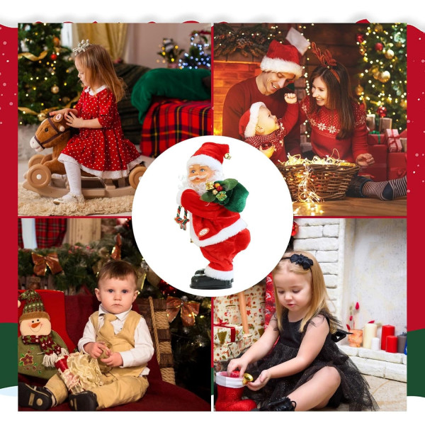 Танцуващ Дядо Коледа с музика и светлини – празнично настроение у дома 4