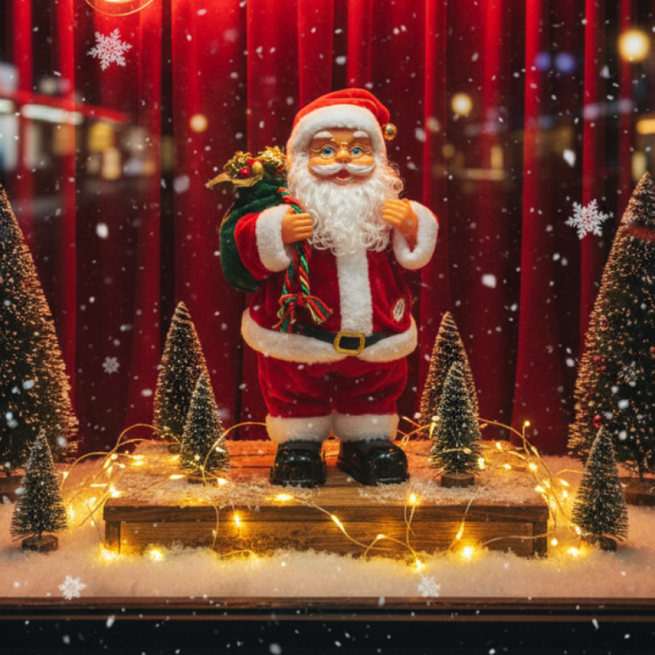 Танцуващ Дядо Коледа с музика и светлини – празнично настроение у дома 1
