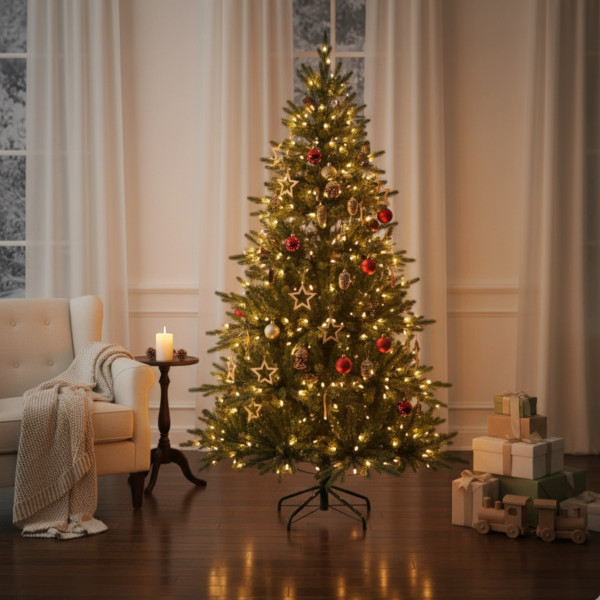 Красива коледна елха с естествено излъчване – празниците започват тук! 1 — 4sales Красива коледна елха с естествено излъчване – празниците започват тук! 1