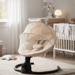 Интелигентен бебешки шезлонг с Bluetooth, дистанционно управление и автоматично люлеене
