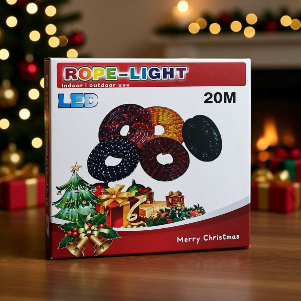 LED Коледен Маркуч за Украса 10м / 20м – Водоустойчиво Осветление за Фасади, Тераси и Градини 9