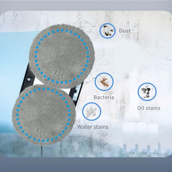 Интелигентен робот за почистване на прозорци с двойни въртящи се падове и вакуум 2800Pa