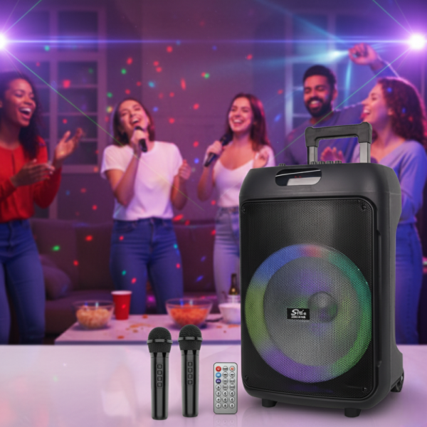 Преносима караоке тонколона Sing-e ZQS12148 (12") с мощен бас 1