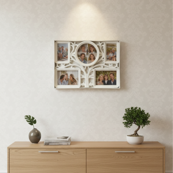 Рамка за снимки с часовник 2 в 1 - Дървото на живота