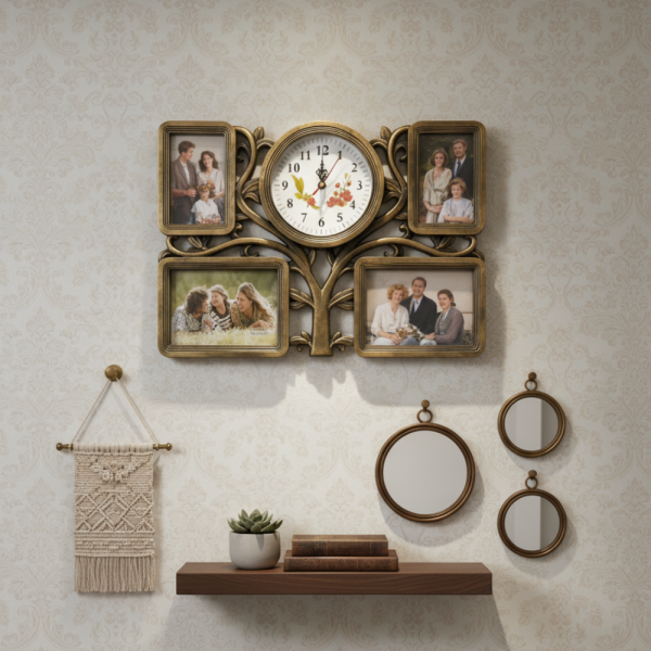 Рамка за снимки с часовник 2 в 1 - Дървото на живота 1