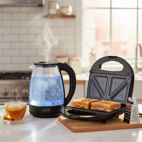 Комплект Тостер Royal Swiss SLS1057C + Електрическа кана Homestar – Ексклузивна промоция за вкусна и бърза закуска 2 — 4sales Комплект Тостер Royal Swiss SLS1057C + Електрическа кана Homestar – Ексклузивна промоция за вкусна и бърза закуска 2