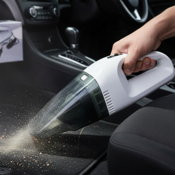 Прахосмукачка за кола с накрайници за почистване AUTO CLEAN1 2 — 4sales Прахосмукачка за кола с накрайници за почистване AUTO CLEAN1 2