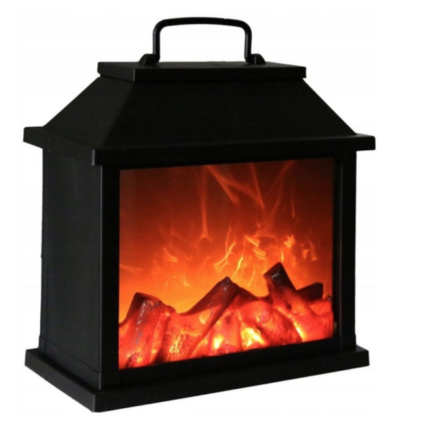 Декоративен LED фенер - камина 4