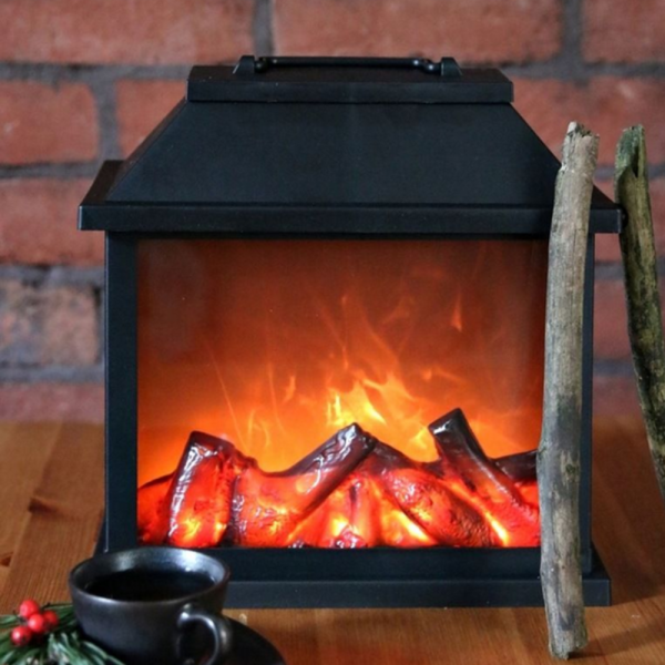 Декоративен LED фенер - камина