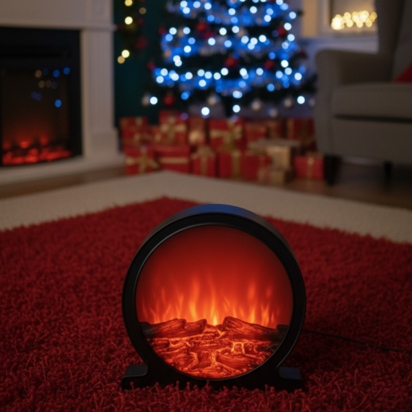 Кръгла декоративна Led камина 4