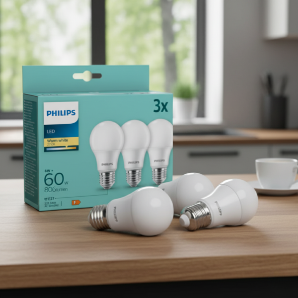 Комплект 3 броя LED крушки Philips Е27 8,5W 806LM 2700K 4