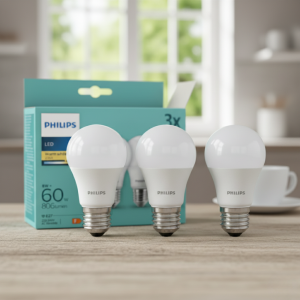 Комплект 3 броя LED крушки Philips Е27 8,5W 806LM 2700K