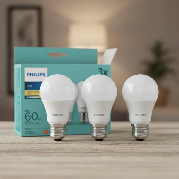 Комплект 3 броя LED крушки Philips Е27 8,5W 806LM 2700K