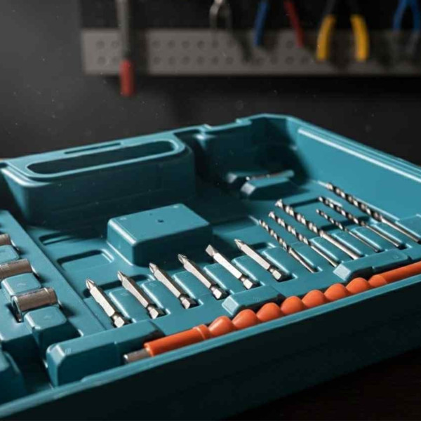 Комплект бормашина с двойна батерия и безчетков мотор за точност и мощност във всеки детайл