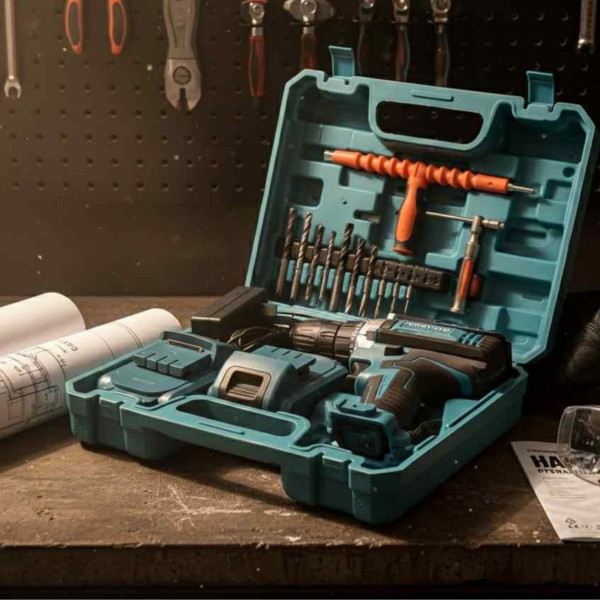 Комплект бормашина с двойна батерия и безчетков мотор за точност и мощност във всеки детайл 4