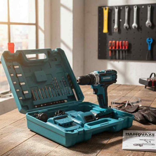 Комплект бормашина с двойна батерия и безчетков мотор за точност и мощност във всеки детайл 1