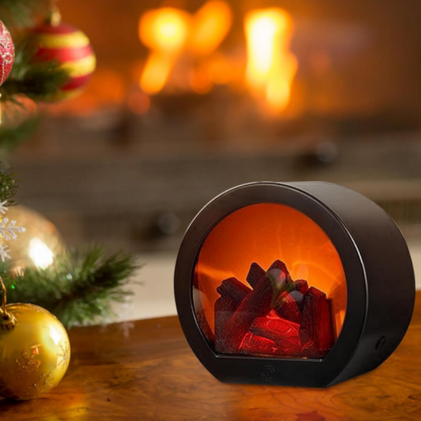 LED декоративна мини  камина с имитация на пламък 4