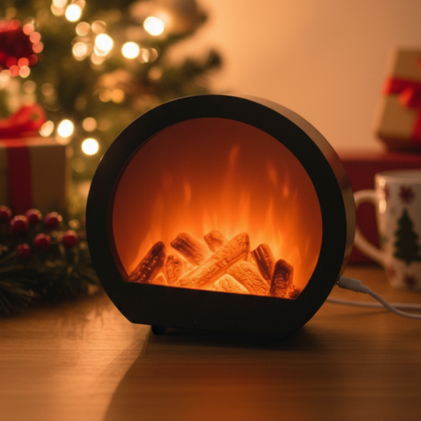 LED декоративна мини  камина с имитация на пламък 5