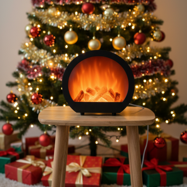 LED декоративна мини  камина с имитация на пламък