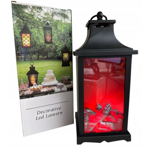 LED декоративен фенер с ефект на жив пламък 2